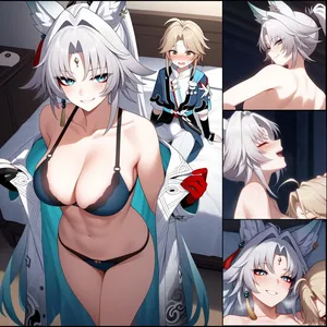 Feixiao x yanqing (artist: ai4fun) (honkai star rail)